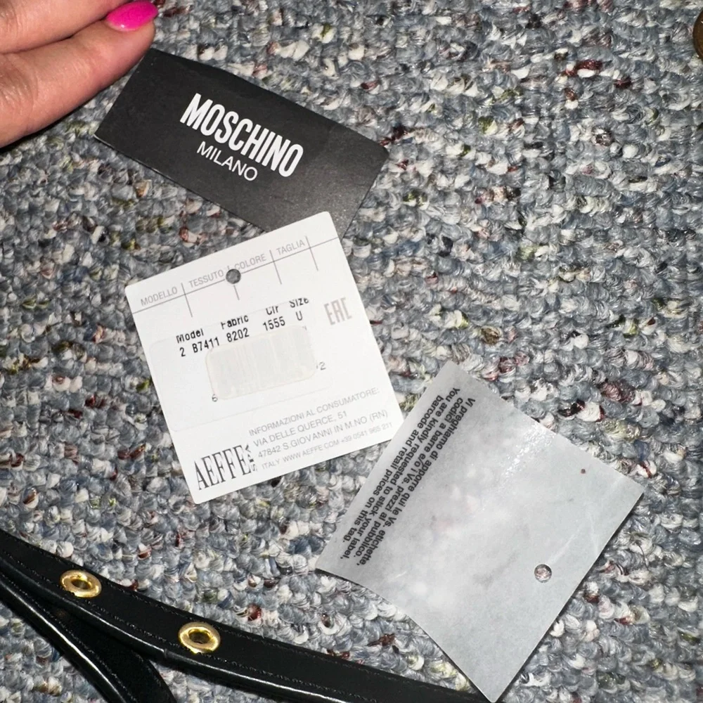 Moschino Black and Gold Studded Strap - Picture 2 of 5